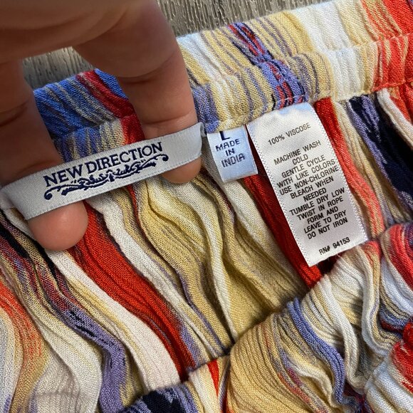 New Direction Chiffon Watercolor Skirt Size Large - Picture 2 of 5